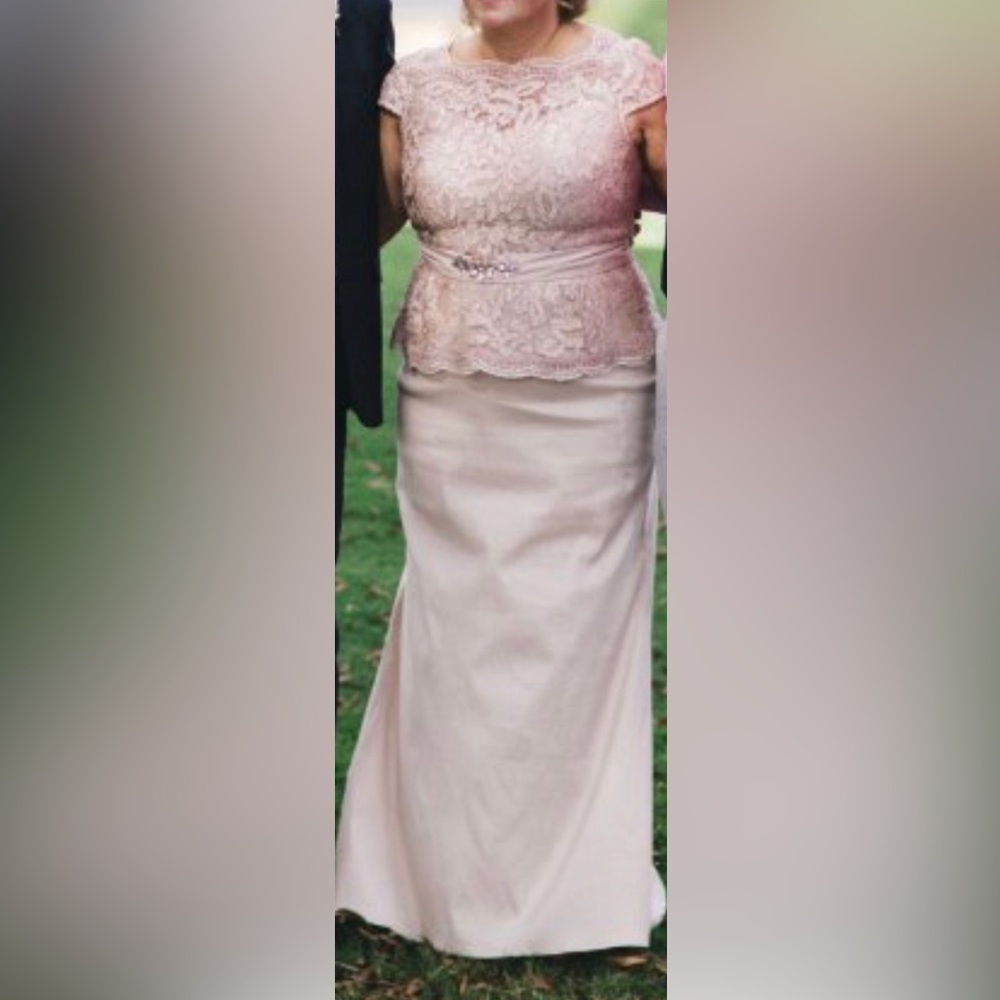Blush Pink Formal Floor-Length Dress - Size 14